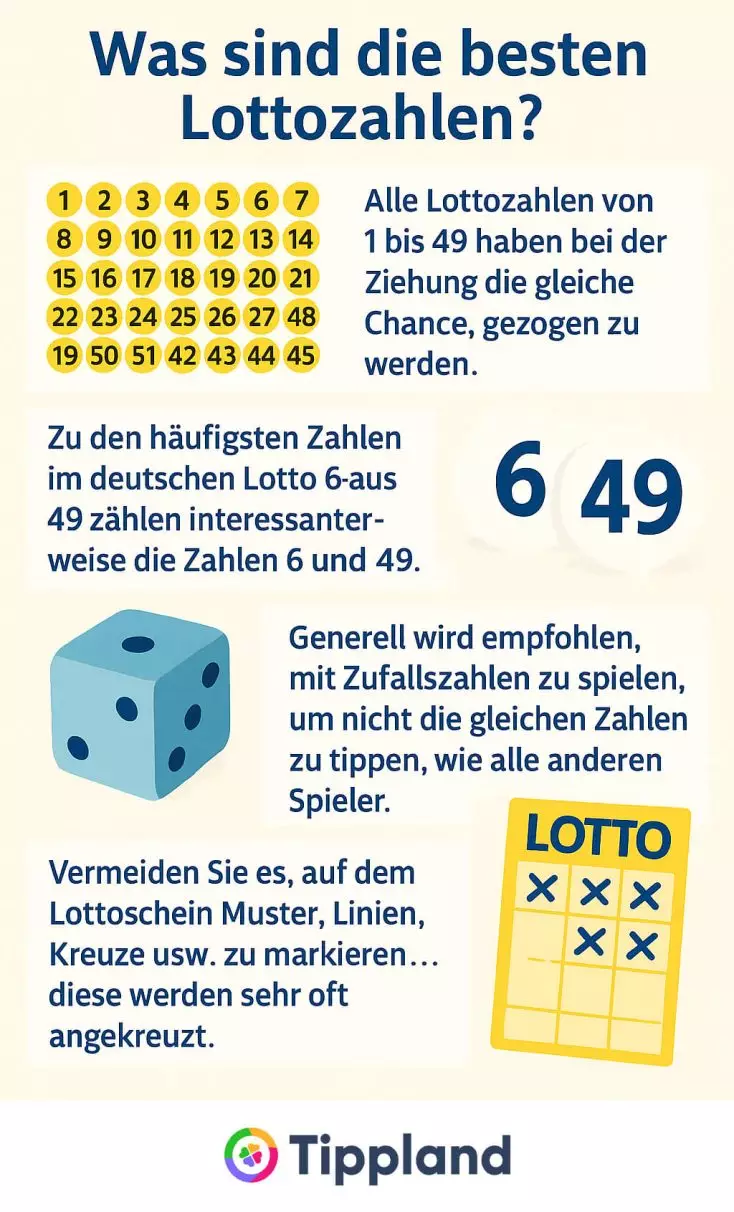 Die besten Lottozahlen - Infografik