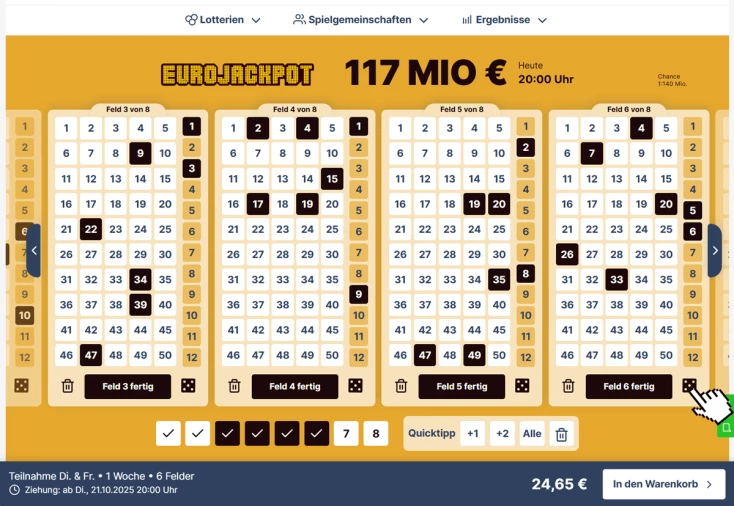 Eurojackpot Dauerschein und Abo