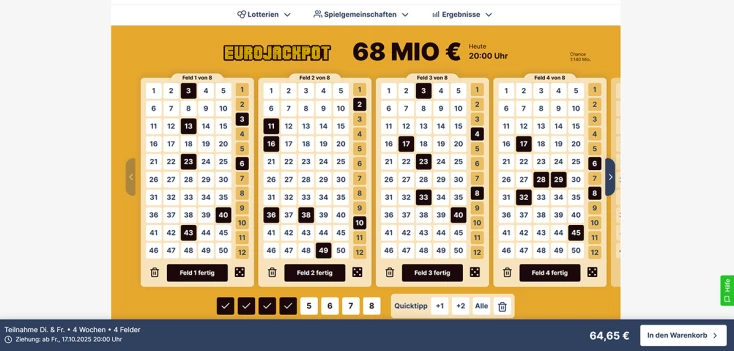 Eurojackpot Kosten Mehrwochenschein