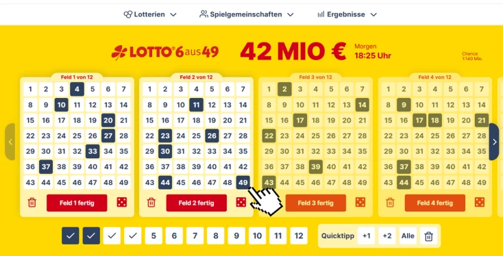 Tippschein LOTTO 6 aus 49 | Tippland