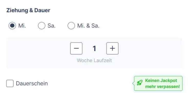 Lottoschein ausfüllen - Die Teilnahme
