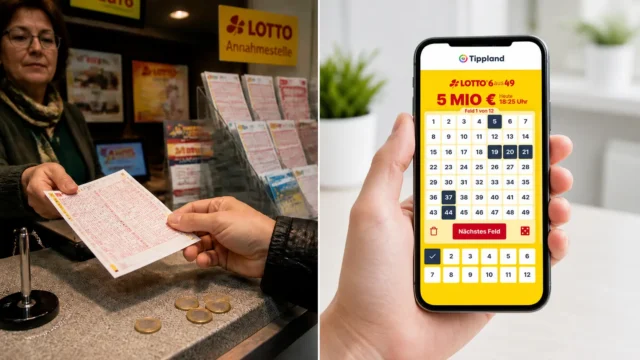Lottogebühren und Kosten. Digitaler Lottoschein bei Tippland vs. Schein beim Kiosk