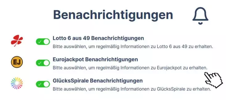 Nächste-Lottoziehung-Benachrichtigung