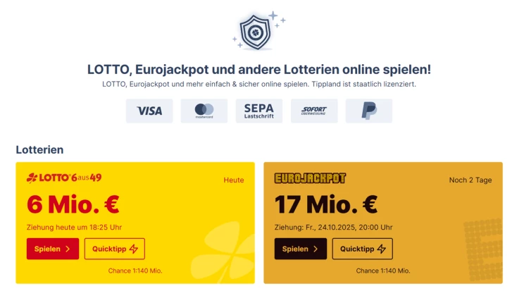 Seriöse Online-Lottoanbieter bieten die Kiosk-Klassiker