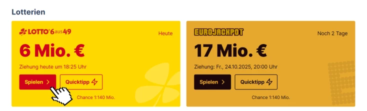 Spielen Sie bei niedrigem Jackpot